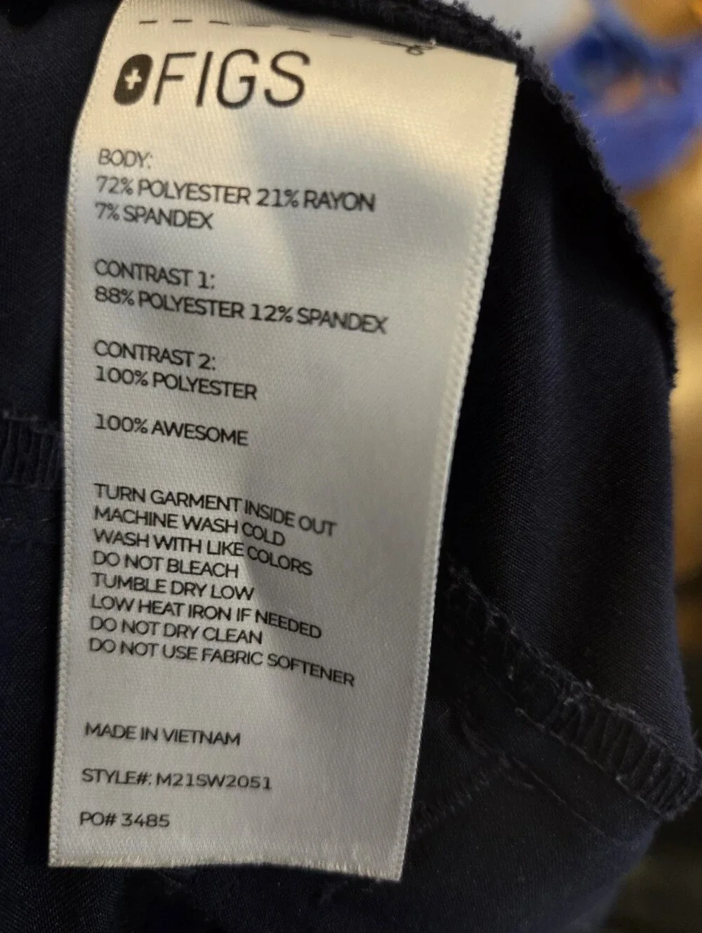 FIGS Men’s Tansen Jogger Scrub Pants Navy Large